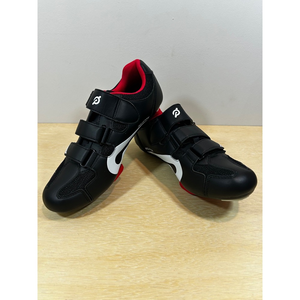 Peloton Cycling Shoes Black Red White EU 40 US Women 9 Look Delta Cleats PLTN-01